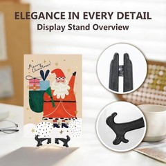 Artliving 4 Inch Black 12pcs/Set Plastic Easels Plate Display Stands Picture Fra