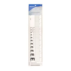 Westcott GA-96 Computer Point & Pica Ruler, Transparent 14.7 x 3.1 “, Clear