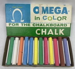 ⭐ Vtg Weber Costello OMEGA in Color Chalk for Chalkboard 12 Sticks NO. 305-003 ⭐