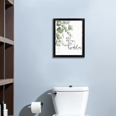 Framed Botanical Wall Art Sage Green Plant Canvas Prints Pictures – 16″ x 20″…