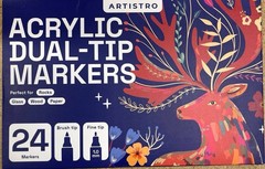 ARTISTRO Vibrant Acrylic Paint Markers for Rock, Fabric, Glass, Wood, Paper, Cer