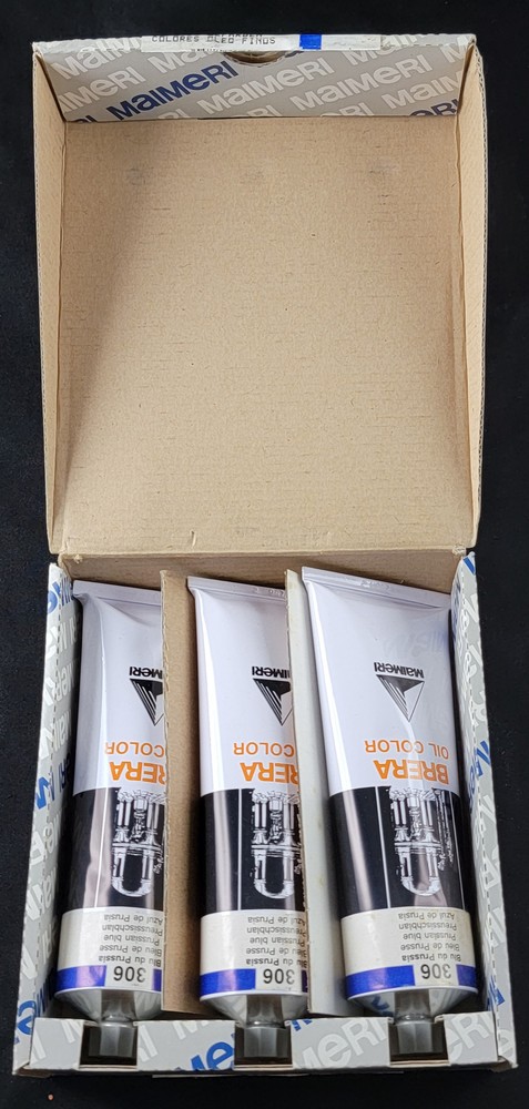 Maimeri Oil Color Paint qty 3 5.25 oz Tubes Prussian Blue 306 402 Breraoil