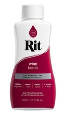 Rit Dye Liquid 8 Ounces Wine 8-10 (3-Pack) Stain