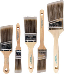 Paint Brushes, 5-Piece Paint Brush Set, Flat & Angle Brushes for Walls, Trim, Ca