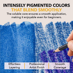 Watercolor Pencils Set | 72 Vibrant Pigments for Blending, Drawing and Painting