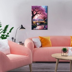 Paint by Numbers Kit for Adults with Frame Moon Paint by Number with Easel Tree