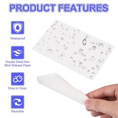 200pcs 10x15cm Diamond Paint Release Paper & Light Blue Scraper for Diamond Art