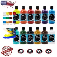 Acrylic Paint 12pk – 500ml Each, Fast-Drying, Semi-Matte, Artist Quality