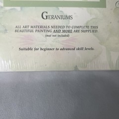 Vintage Susan Scheewe Deluxe Acrylic Painting Set Factory Sealed Geraniums