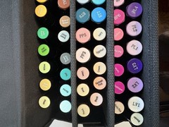 Spectrum Noir Lot Of 72 Lightly Used Alcohol Markers & Blender w/Storage Case