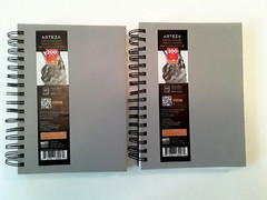 2 Arteza Gray Sketch Books Drawing Pads 200 Sheets Each 68 lb 5.5×8.5″ Acid Free