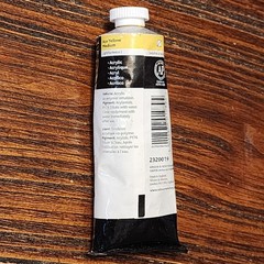 WINSOR & NEWTON Artists’ Acrylic Paint AZO YELLOW MEDIUM 60ml Series 2 Vintage