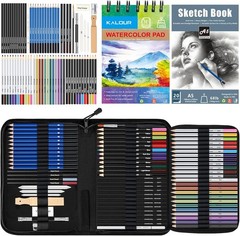 KALOUR 76 Drawing Sketching Kit Set Pro Art Supplies