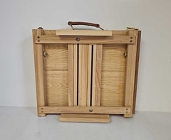 Adjustable Wood Table Top Lap Easel Sketchbox with Drawer and Supplies