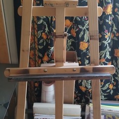 Wooden Studio A-Frame Artist Easel Stand, Adjustable Canvas Holder