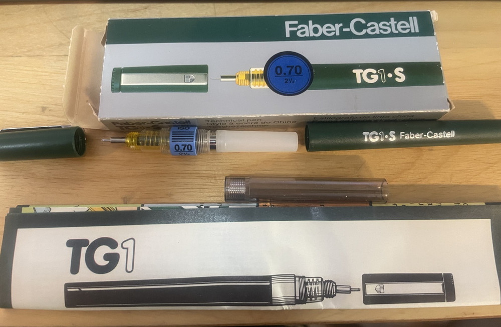 New Vintage Faber Castell TG1-S Technical Pen 0.70 / 2 1/2 Rapidograph Drafting