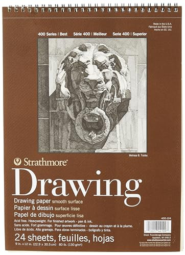 Strathmore 400 Series Smooth Drawing Pad 9×12 Cream Micro Perforated Sheets