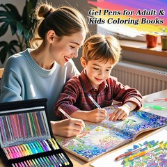 Gel Pens for Adult Coloring Books, 160 Pack Artist Colored Gel Pen with 40% More