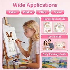 64 Sheets Watercolor Paper Bluk, 140lb/300GSM Cold 5 x 7 Inches, 64