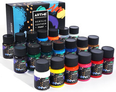 Acrylic Leather Paint Set, 20 Colors X 30Ml Acrylic Leather Dye Kit Perfect