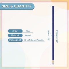 12Pcs Blue Colored Pencils Set for Artists Art Painting