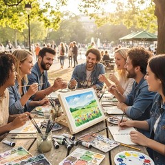 Tabletop Art Easel for Painting Foldable Wood Adjustable Desktop Painting Easel