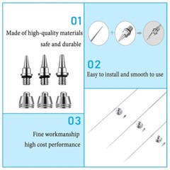 1 Set/10PCS Airbrush Needle and Nozzle Replacement Airbrush Repair Supply