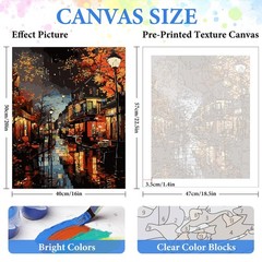 Paint by Numbers Kit for Adults Beginner, Landscape Adult Paint by Numbers on…