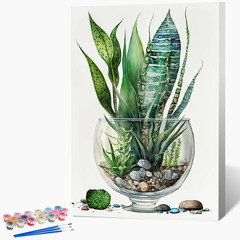 Framed Paint by Numbers Kit for Adults – 8×12 Inch Home Decor Gift