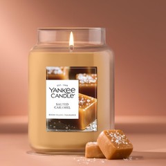 Yankee Candle Salted Caramel Scented Candle, 22oz Large Jar,