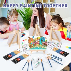 104PCS Acrylic Paint Canvas Set, Acrylic Painting Kit with 4 Set of 12 Colors…