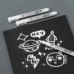 Waterproof Metal Marker Set: White Paint Pen for Fabric, Wood & Leather Art