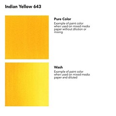 Daler Rowney FW Acrylic Ink Indian Yellow Permanent Calligraphy and Archival Ink