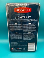 Derwent Lightfast oil-based pencils NEW tin case 12-piece GENUINE