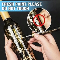 2pc Mirror Marker 2mm DIY Reflectiv Paint Pen Chrome Gold & Silver Liquid Marker