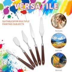 5pcs Palette Knife,Stainless Steel Spatula Palette Knife set, Pallet