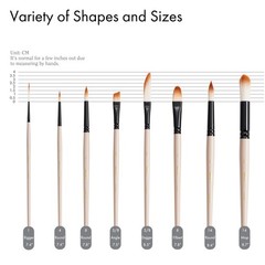 Artify Watercolor Brush Set 8 PCS Paint Brushes Case Artist Gouache Ink