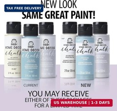 FolkArt Assorted Home Décor Acrylic Chalk Paint For Crafts, 2 fl oz Ultra Matte
