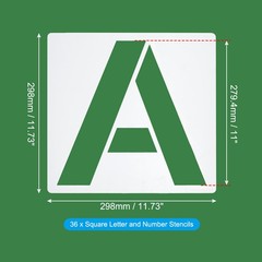 11 Inch Letter Stencils Number Stencils, Alphabet Templates Numbers Stencil 36pc