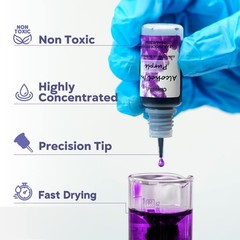 CHEAPART Alcohol Ink Set 24 Vibrant Colors Resin Dye High Concentrated 10ml