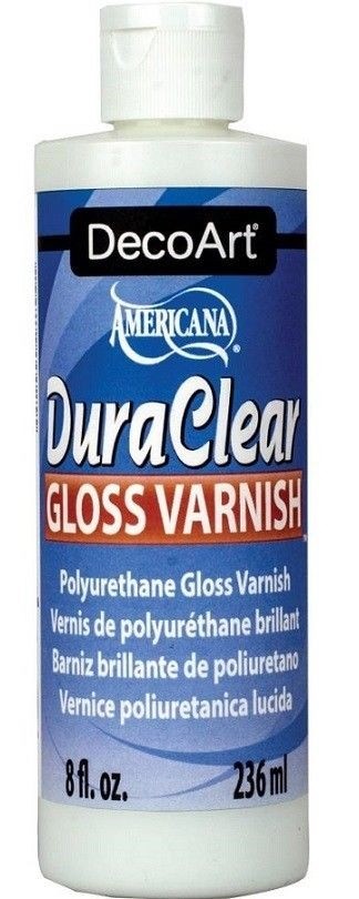 DecoArt DuraClear Poly Gloss Clear Varnish Finish 8 oz