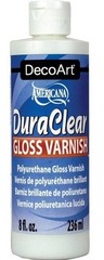 DecoArt DuraClear Poly Gloss Clear Varnish Finish 8 oz