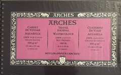 NEW LOT OF 10 ARCHES 6 X 10 Travel Journal HOT PRESSED Watercolor Paper