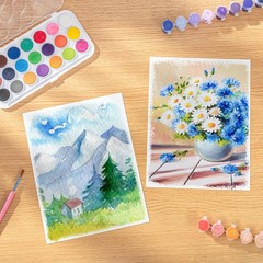 Watercolor Paper Bulk 8.5×11 Inch 110 lb/230 GSM Cold Press White 80 Sheets