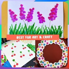 16 Washable Dot Markers for Toddlers | w/ 50 Page Coloring Activity Book Kit,