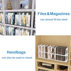 Adjustable Vertical File Sorter Sturdy Plastic Expandable 12-Parts Black