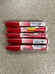Lot of 5 Sharpie Water-Based Poster Paint Markers Extra Fine Point Red New