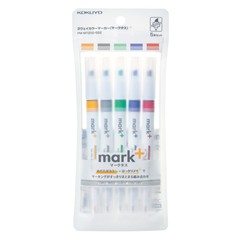 KOKUYO Highlighter 2-way Color Marker Marktus 5colorset