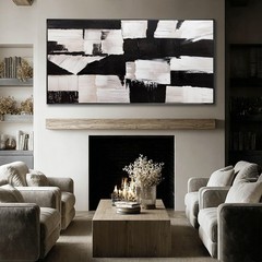 Graffiti Black Wall Art Geometry Abstract Neutral Large Framed Canvas Posters…
