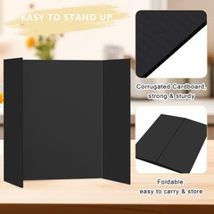 3PCS Small Trifold Poster Board, 21 x 14 Inches Black 21 x 14 Inches,